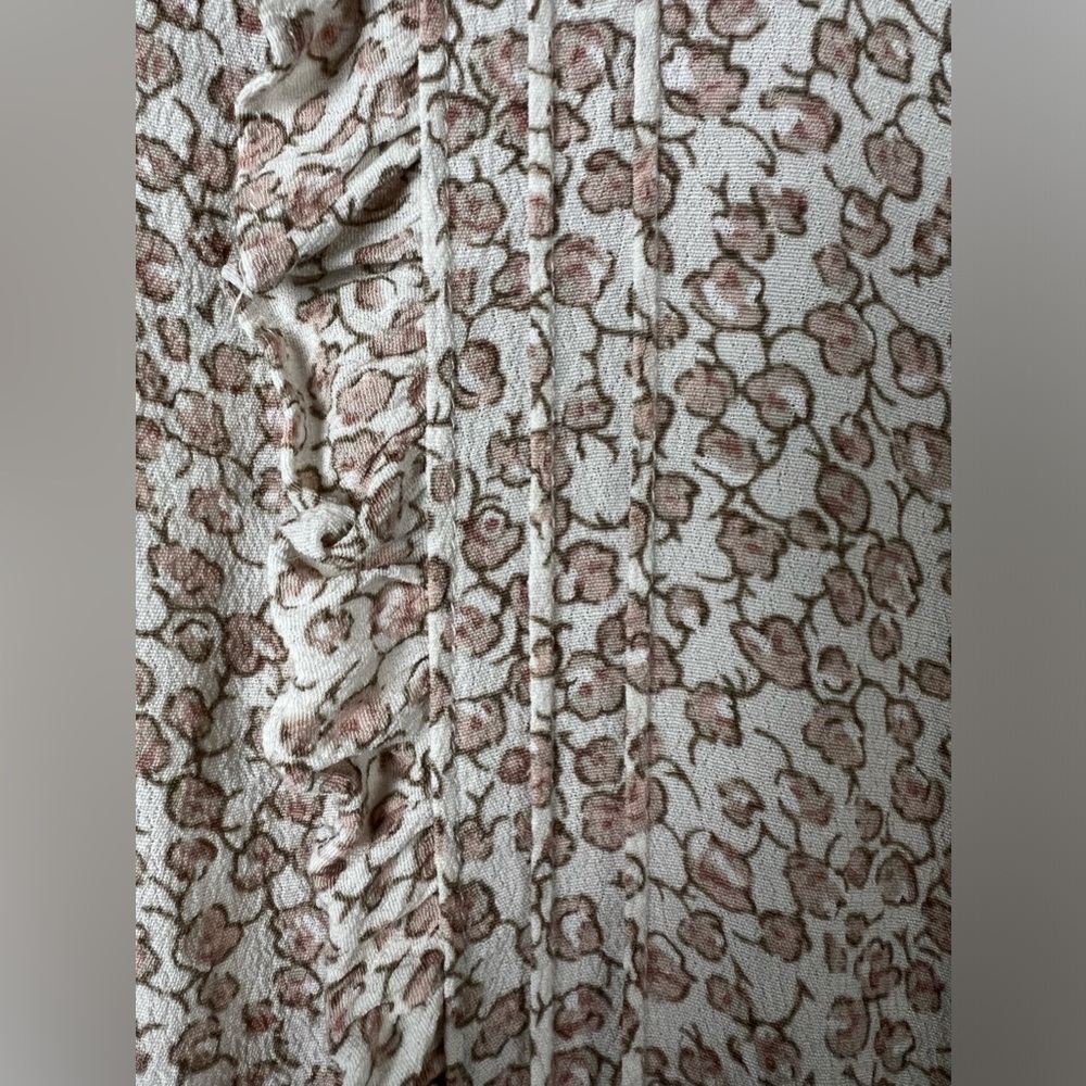 Current/Elliott The Harbor Short Sleeve Ruffle Floral Boho Top - Picture 3 of 13